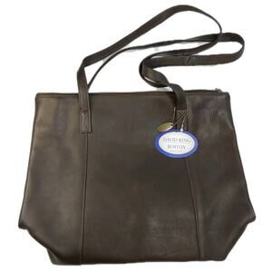 David King Boston Style 540 Brown Genuine Leather Bag